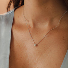 Colar Ponto de Luz Moissanite 5MM(0.56CT) P925