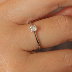 Anel Solitário Tradicional 4mm P925