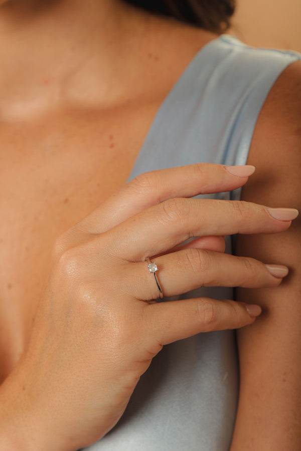 Anel Solitário Tradicional 4mm P925