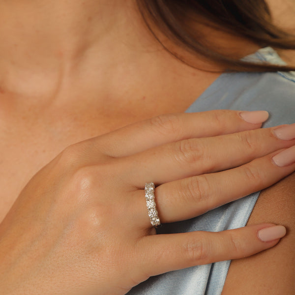 Anel Aparador Clássico Moissanite 1.8Ct/4.0mm P925