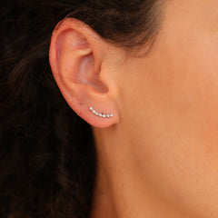 Brinco Ear Cuff Cravação Inglesa Brilhante P925