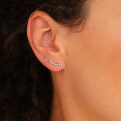 Brinco Ear Cuff Cravação Inglesa Brilhante P925