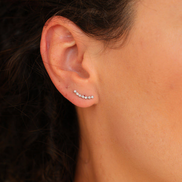 Brinco Ear Cuff Cravação Inglesa Brilhante P925