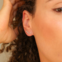 Brinco Ear Cuff Cravação Inglesa Brilhante P925