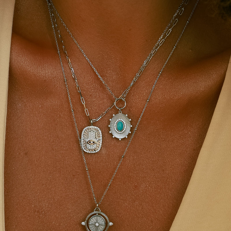 Colar Bussola Madrepérola – Prata 925