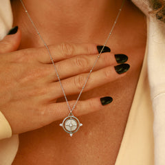 Colar Bussola Madrepérola – Prata 925