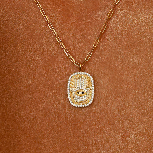 Colar Palma de Hamsa – Prata 925 BO