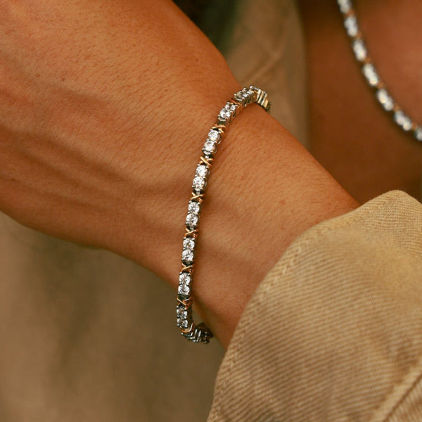 Pulseira Riviera Cravação 4 Pontas Aurora – Prata 925