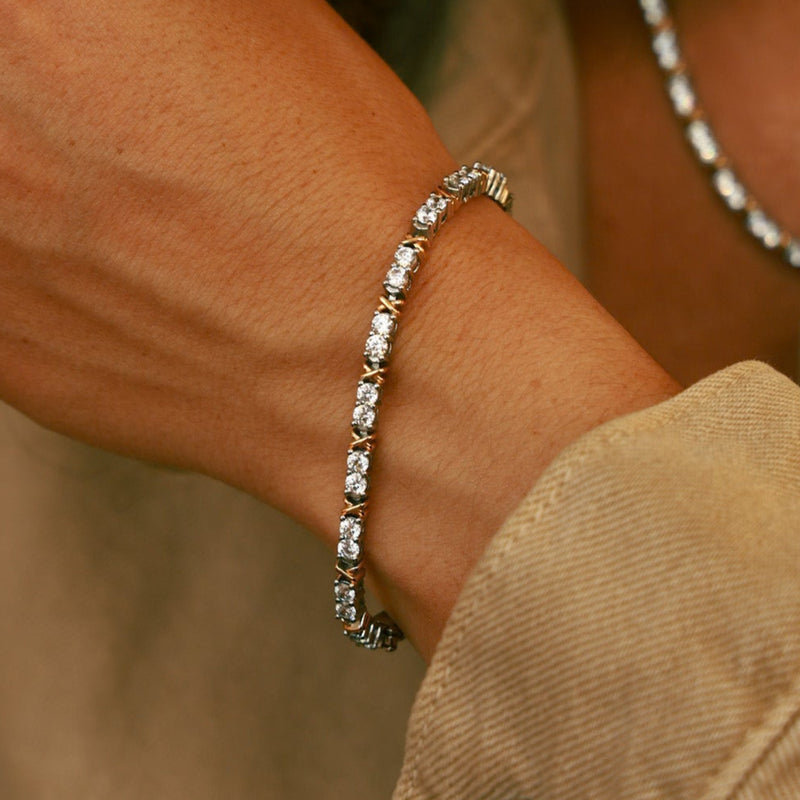 Pulseira Riviera Cravação 4 Pontas Aurora – Prata 925