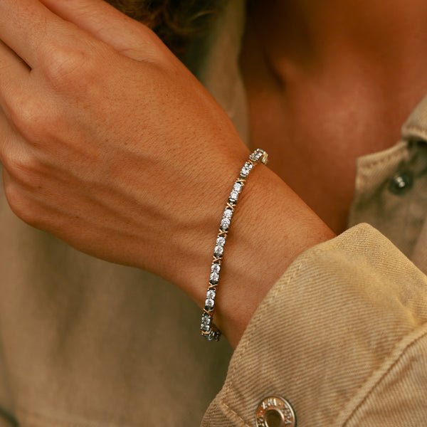 Pulseira Riviera Cravação 4 Pontas Aurora – Prata 925