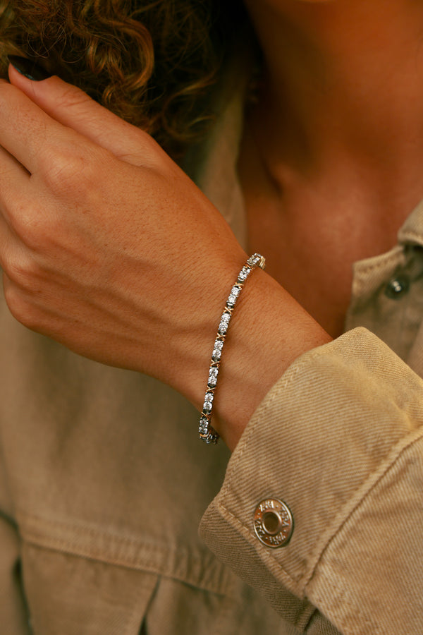 Pulseira Riviera Cravação 4 Pontas Aurora – Prata 925