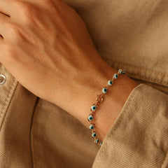 Pulseira Olho Grego Azul Claro