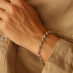 Pulseira Olho Grego Azul Claro