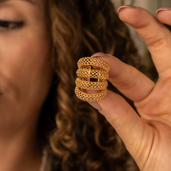 Piercing 4 Elos Textura P925