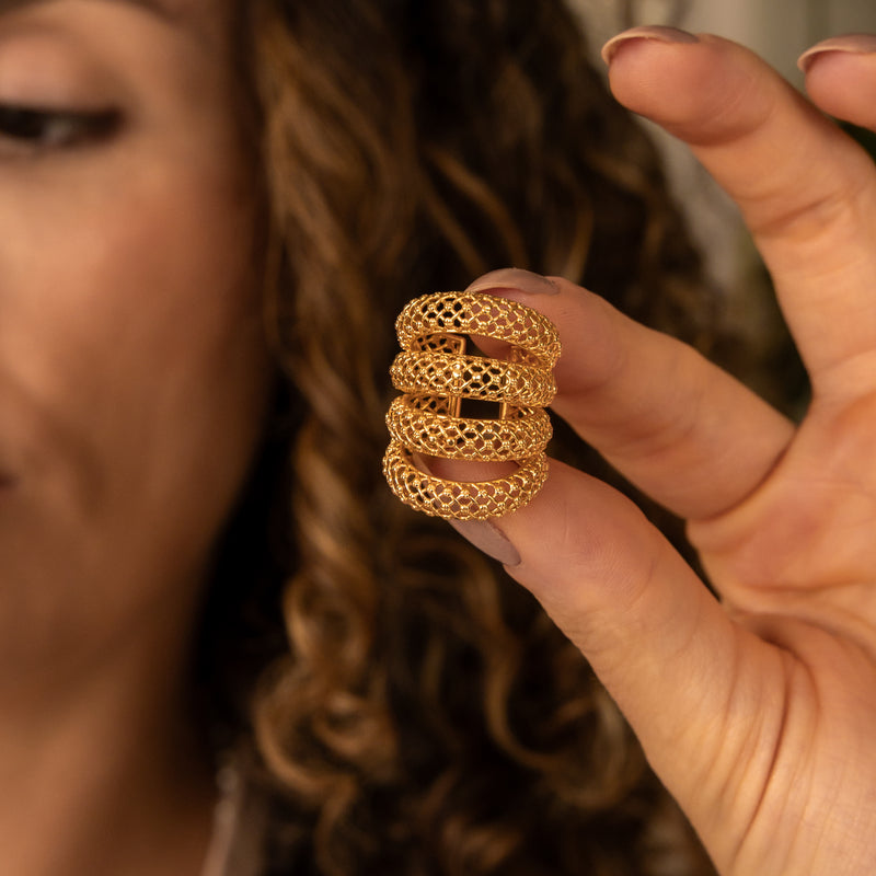 Piercing 4 Elos Textura P925