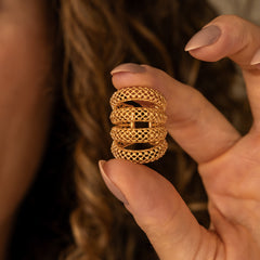 Piercing 4 Elos Textura P925