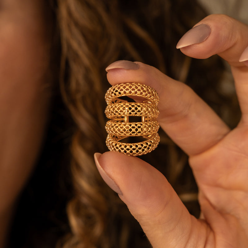 Piercing 4 Elos Textura P925