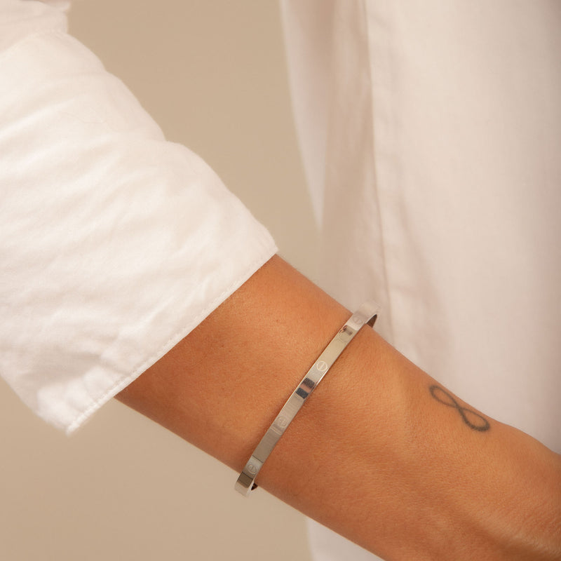 Bracelete Luxo Ródio Branco
