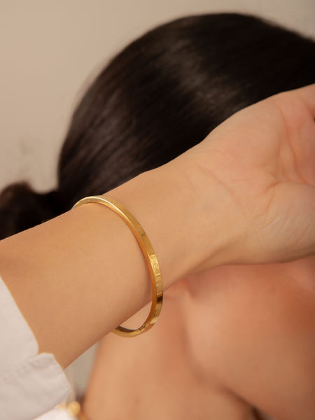 Bracelete Rígido Luxo Banho Ouro 18k Aro 16