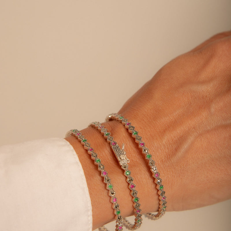 Bracelete Marcassita P925