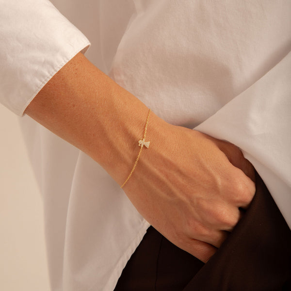 Pulseira Filha P925 Cravado Brilhante B.O.