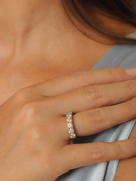 Anel Aparador Clássico Moissanite 1.8Ct/4.0mm Prata 925