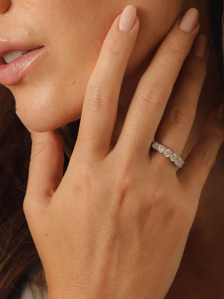 Anel Aparador Clássico Moissanite 1.8Ct/4.0mm Prata 925
