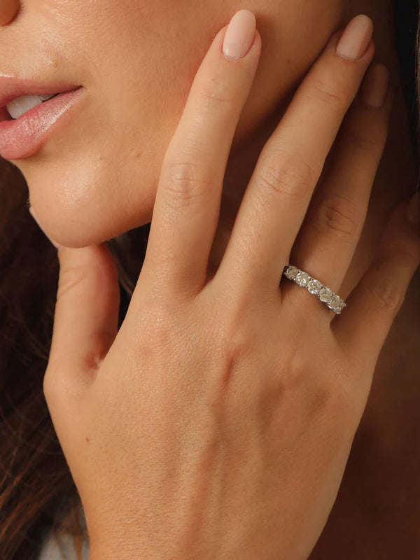 Anel Aparador Clássico Moissanite 1.8Ct/4.0mm Prata 925