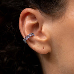 Piercing cravação Oval 4 Pontas Topazio P925