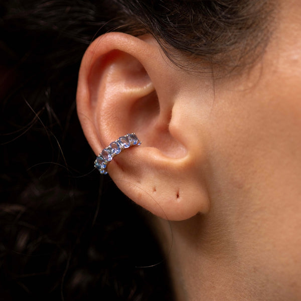Piercing cravação Oval 4 Pontas Topazio P925