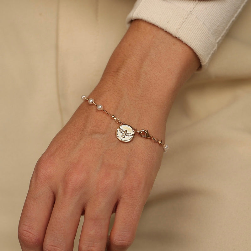 Pulseira Divino Espirito Santo Perola