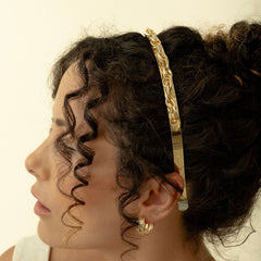 Tiara de Corrente Banhada a Ouro 18k