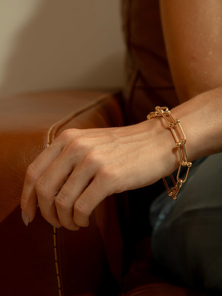 Pulseira Elo Ouro 18k Fecho Magnético 19 cm Semijoia