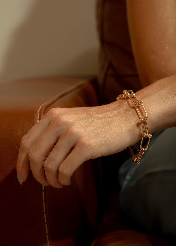 Pulseira Elo Banhada em Ouro 18k